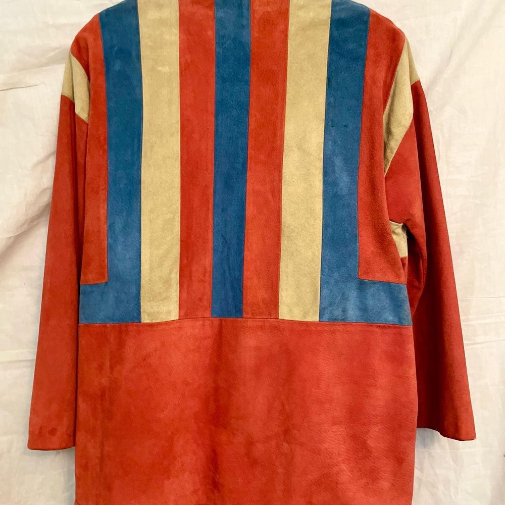 A Tonie Design Margareta Westburg Archival Orange/Red/Multi Suede Suit - Picture 4 of 12